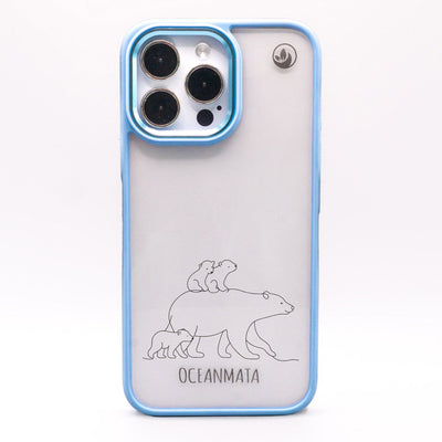 iPhone 16 pro max Hülle - Eisbär - "Polar Bear Family" - nachhaltig