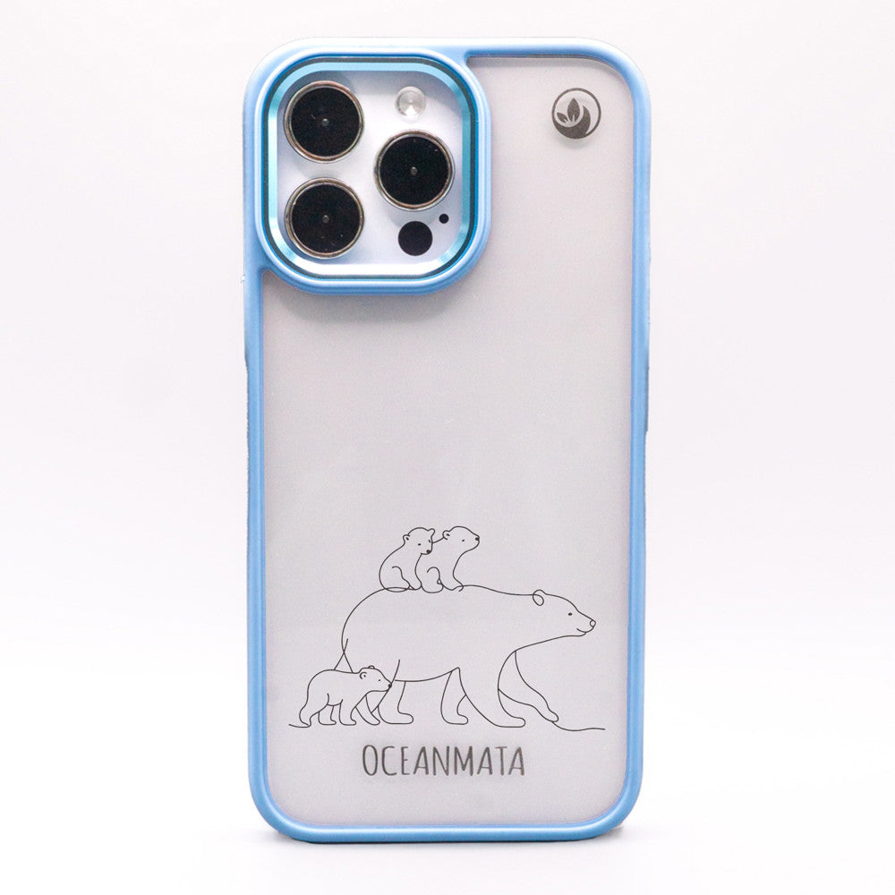iPhone 16 Hülle - Eisbär - "Polar Bear Family" - nachhaltig