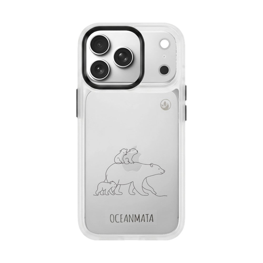 iPhone 18 Pro Max / 17 Pro Max Hülle - Eisbär - "Polar Bear Family" - nachhaltig