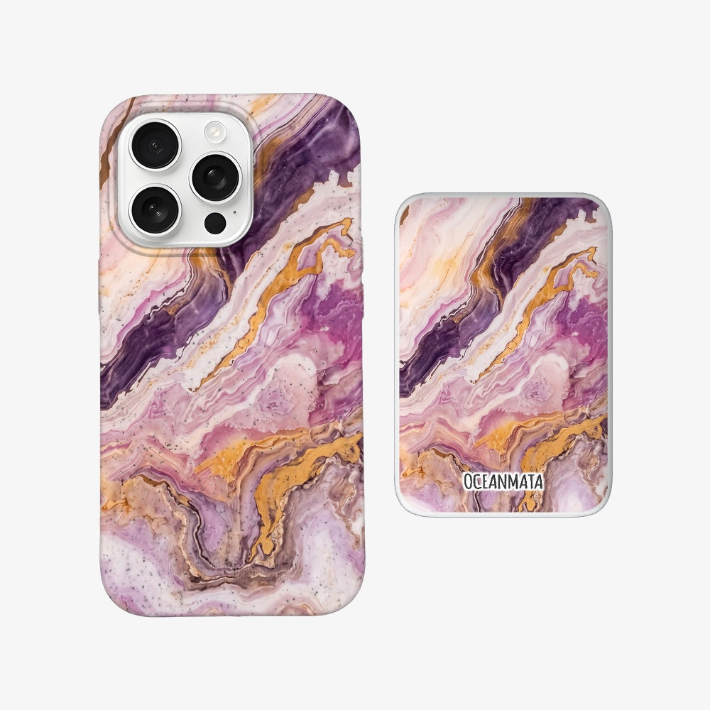 Powerbank MagSafe - "PinkMarble" - nachhaltig