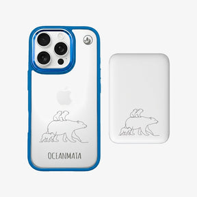Powerbank MagSafe polarbearfamily mit passender Hülle