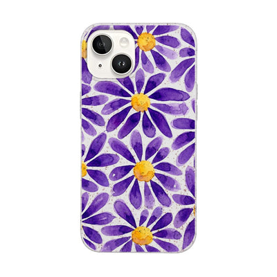 iPhone 14 Hülle - Blumen lila - "purplebloom" - nachhaltig