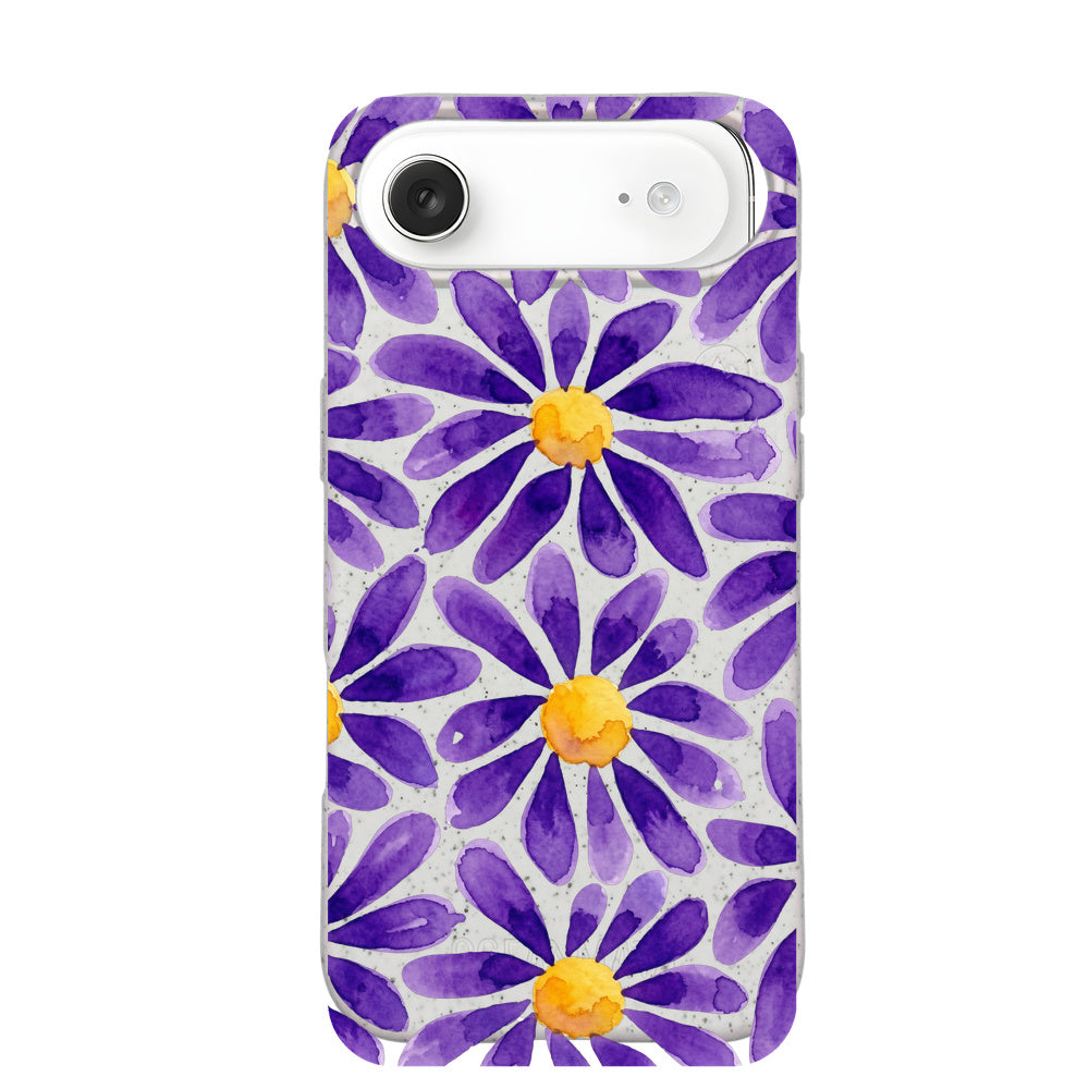 Biologisch abbaubare Handyhülle iPhone 17 Air Purplebloom — kompostierbar — Vorderseite
