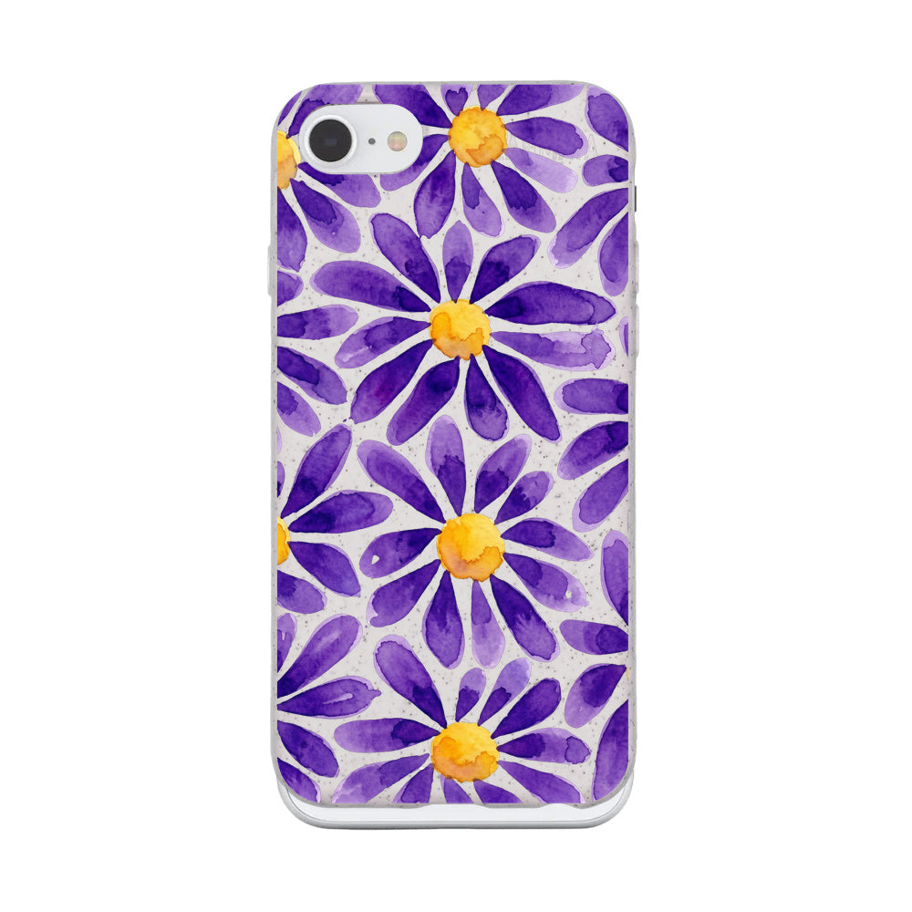 Biologisch abbaubare Handyhülle iPhone SE/7/8 Purplebloom — kompostierbar — Vorderseite