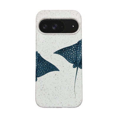 Google Pixel 9 / 9 Pro Hülle - Ray weiß - "RayDance" - nachhaltig