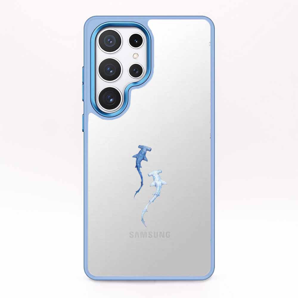 Samsung S24+ Hülle - hai blau - "Hammerhead" - nachhaltig