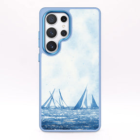 Samsung S24 Ultra Hülle - segeln blau - "BlueHorizon" - nachhaltig