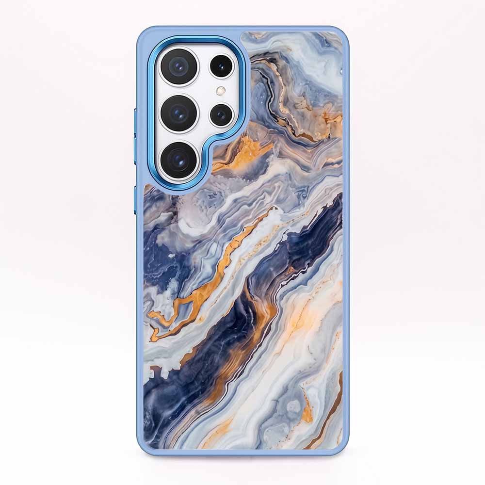 Samsung S24+ Hülle - marmor blau - "BlueMarble" - nachhaltig