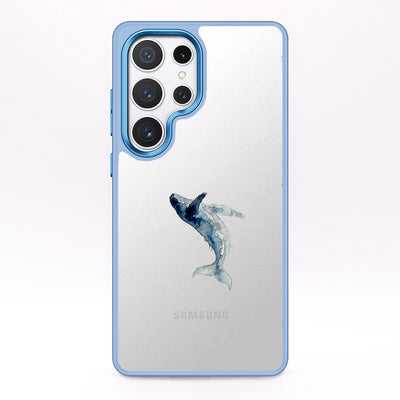 Samsung S25+ Hülle - Wal blau - "Joy" - nachhaltig