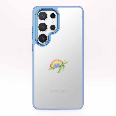 Samsung S25+ Hülle - Schildkröte blau - "Queertle" - nachhaltig
