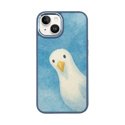 iPhone 14 Hülle - Möwe blau - "Seagull" - nachhaltig