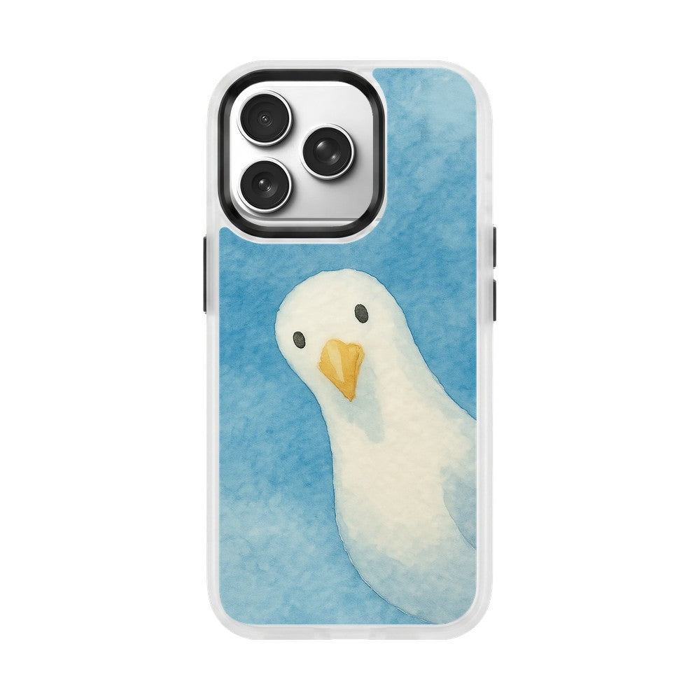 iPhone 18 Pro Max / 17 Pro Max Hülle - Möwe blau - "Seagull" - nachhaltig