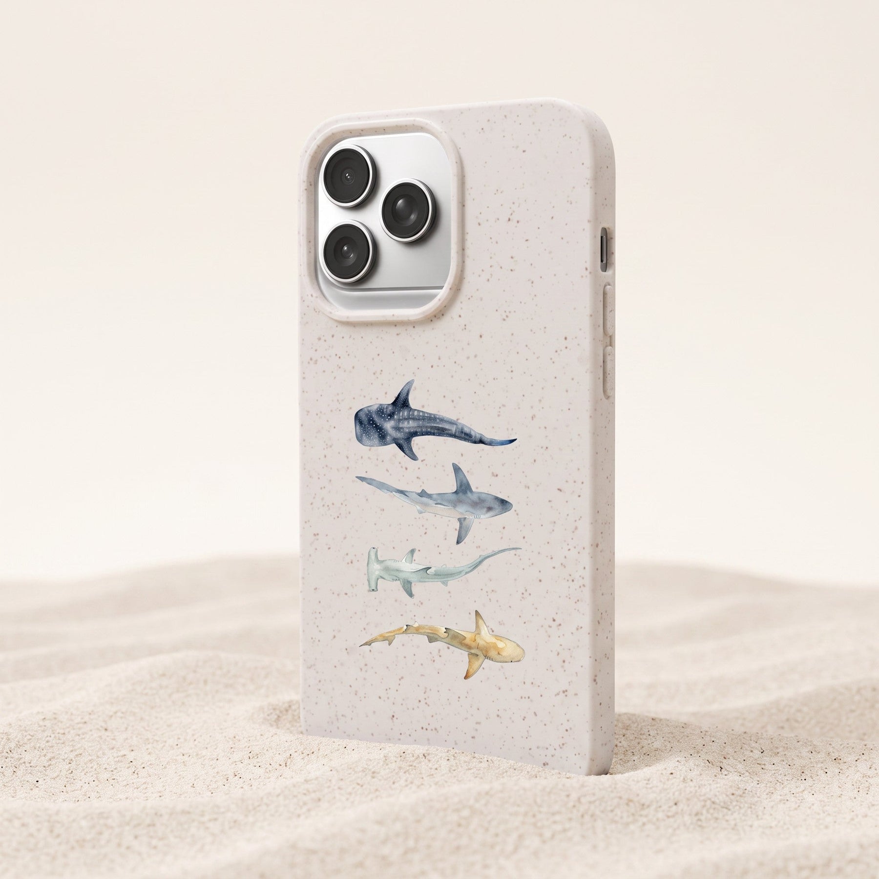 Biologisch abbaubare Handyhülle iPhone 16 pro Sharkproject — kompostierbar — Freisteller