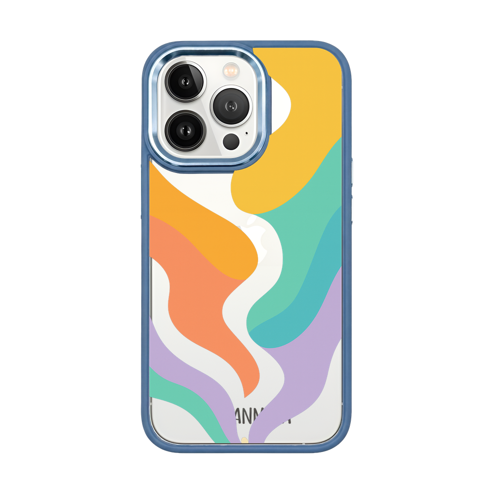 iPhone 13 pro max Hülle - bunte Wellen - "Tide Flow" - nachhaltig