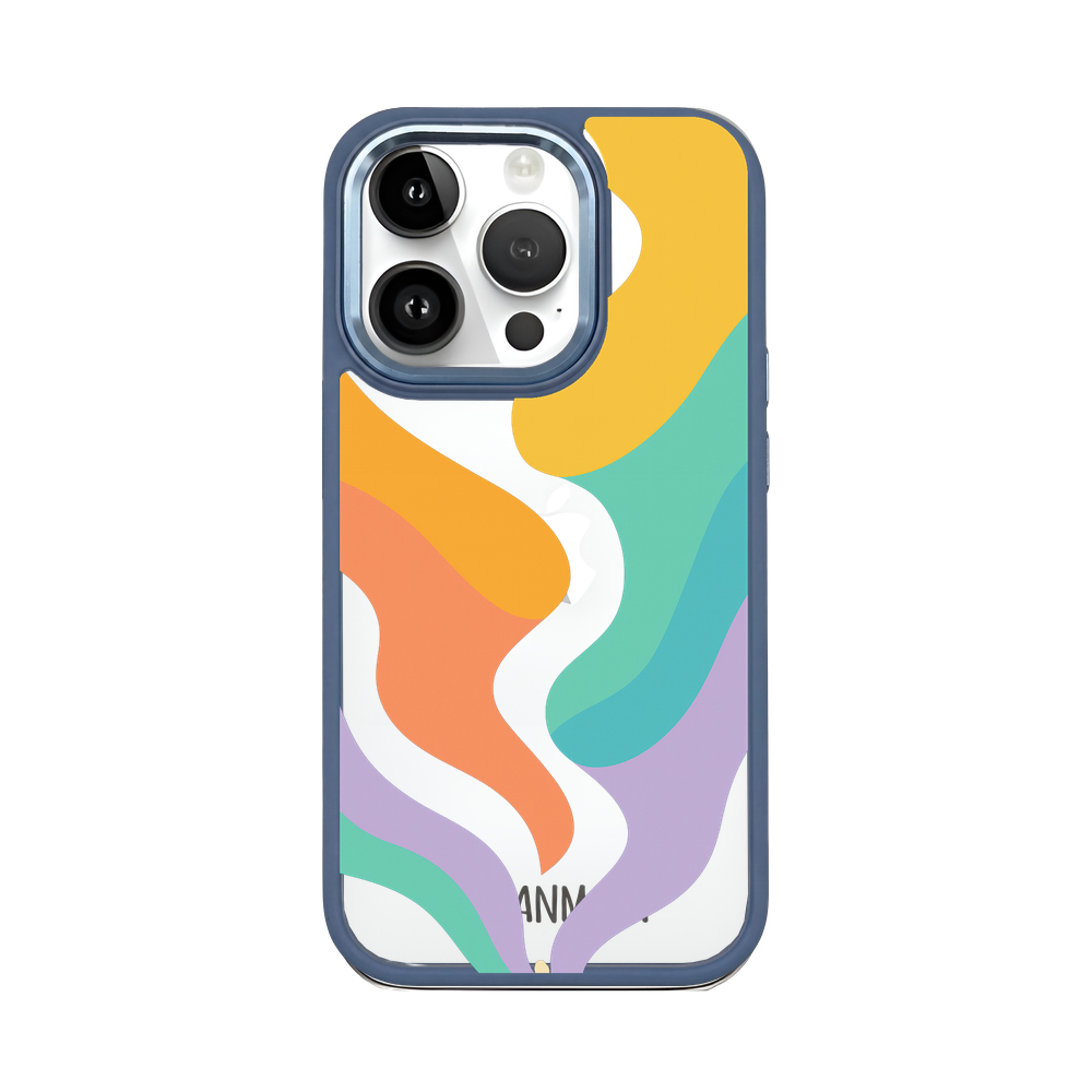 iPhone 14 pro Hülle - bunte Wellen - "Tide Flow" - nachhaltig