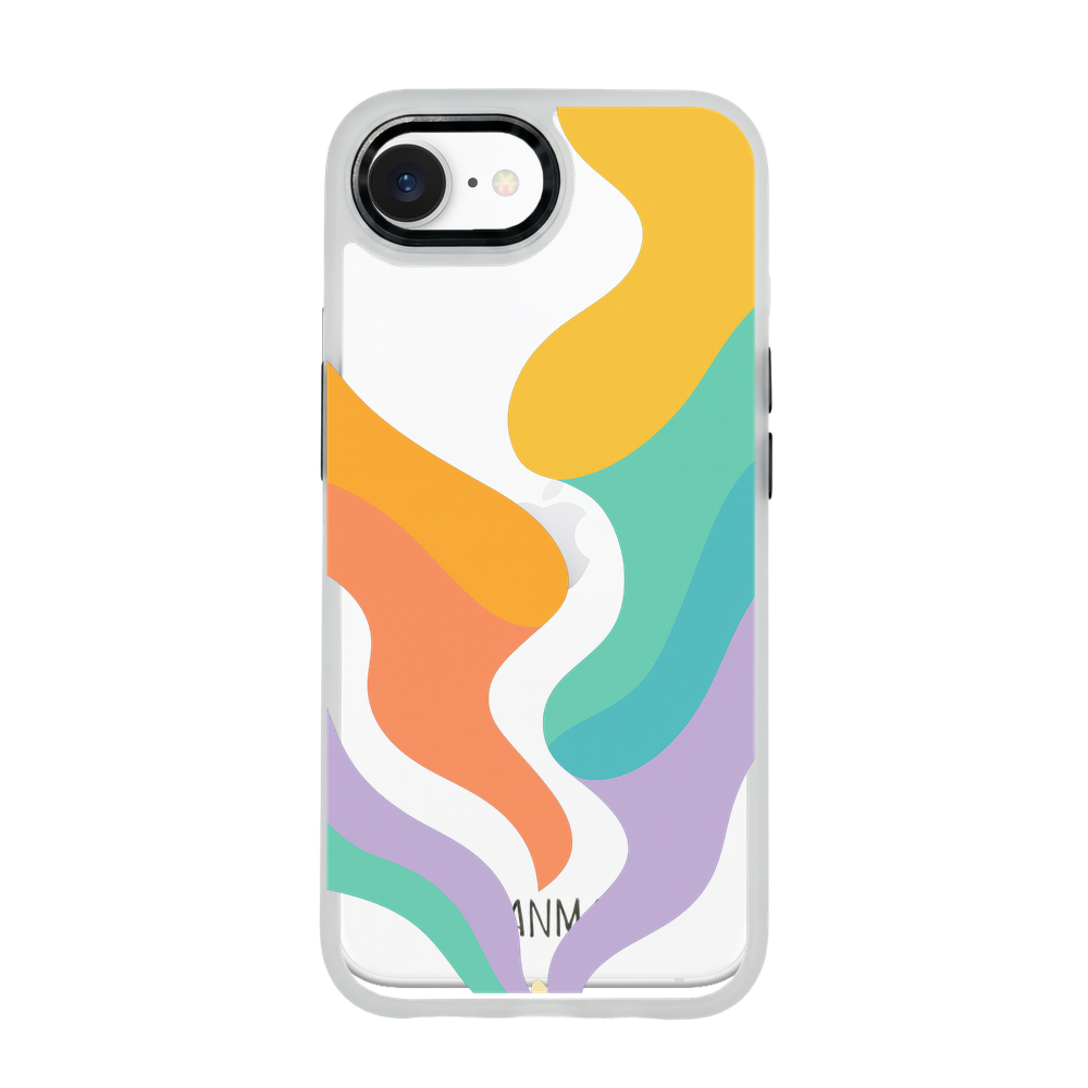iPhone 16e/17e Hülle - bunte Wellen - "Tide Flow" - nachhaltig