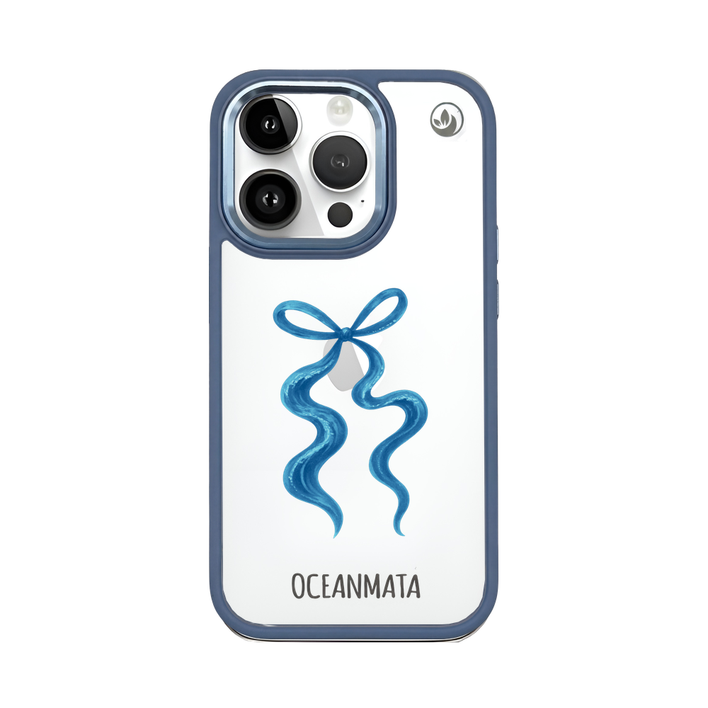 iPhone 14 pro Hülle - Schleife blau - "tideknot" - nachhaltig