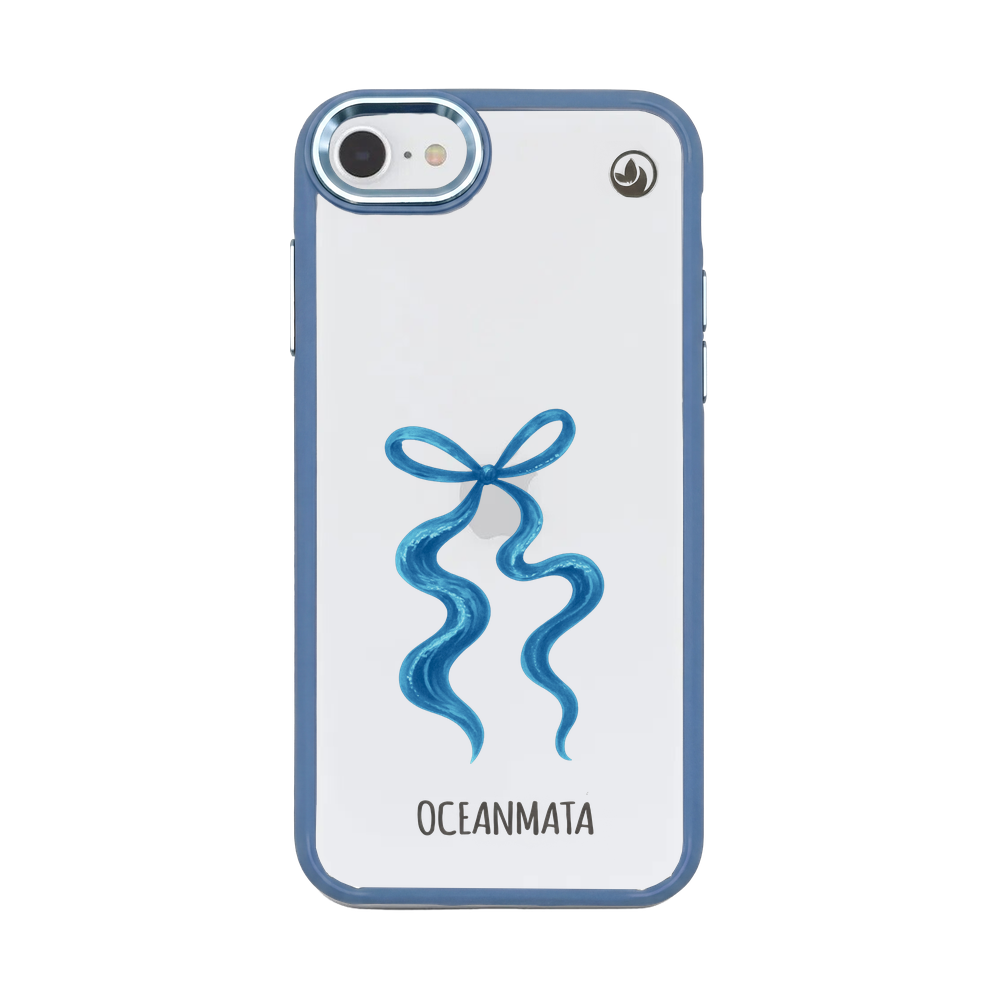 iPhone SE/7/8 Hülle - Schleife blau - "tideknot" - nachhaltig