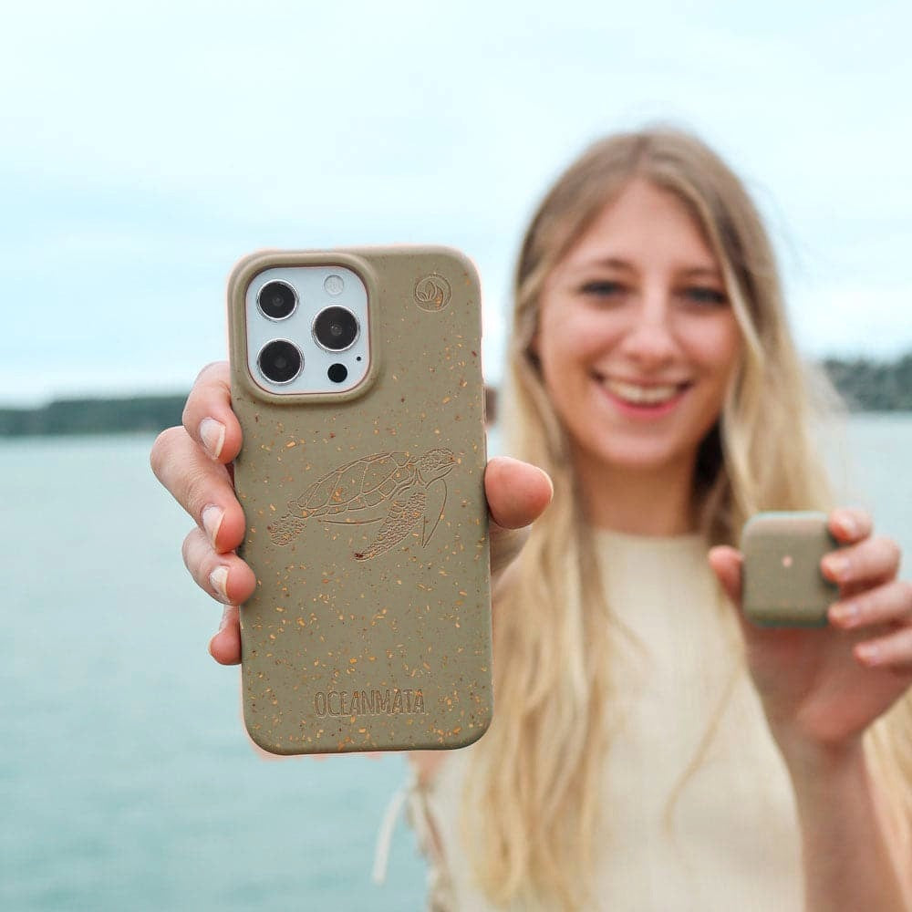 iPhone 16e/17e Hülle - grün - "TURTLE" - nachhaltig – Ansicht 5
