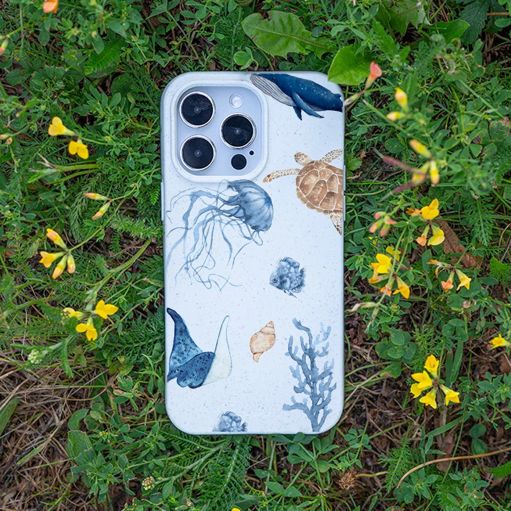 Biologisch abbaubare Handyhülle Samsung A56 Turtleandfriends — kompostierbar — Bonus