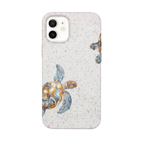 Biologisch abbaubare Handyhülle iPhone 12 mini Turtlegaze — kompostierbar — Vorderseite