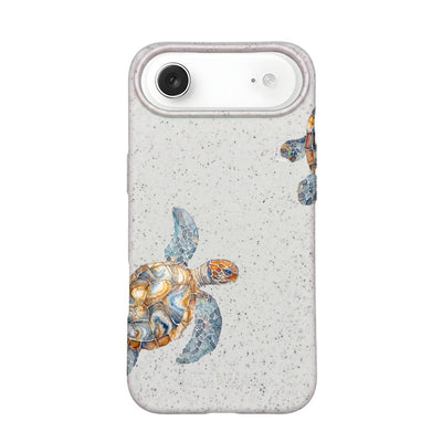 iPhone 17 Air Hülle - Schildkröte weiß - "TurtleGaze" - nachhaltig