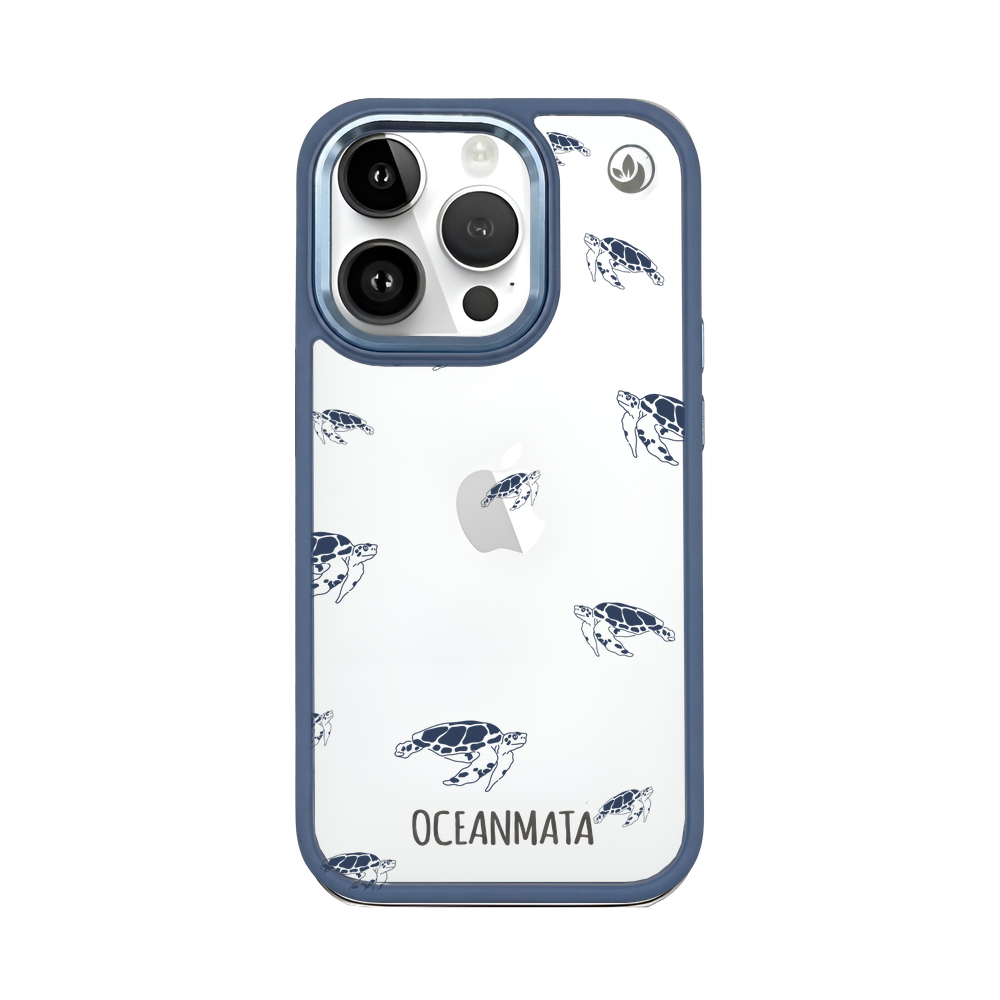 iPhone 14 pro max Hülle - Schildkröten blau - "Turtlino" - nachhaltig