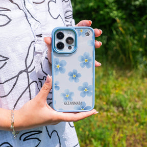 iPhone 15 pro max Hülle - vergissmeinnicht - "forget-me-not" - nachhaltig
