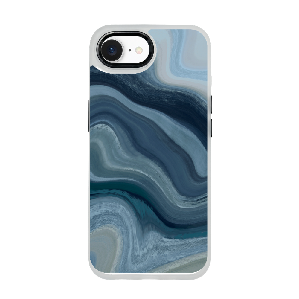 iPhone 16e/17e Hülle - Line Art Ocean - "Waves of Balance" - nachhaltig