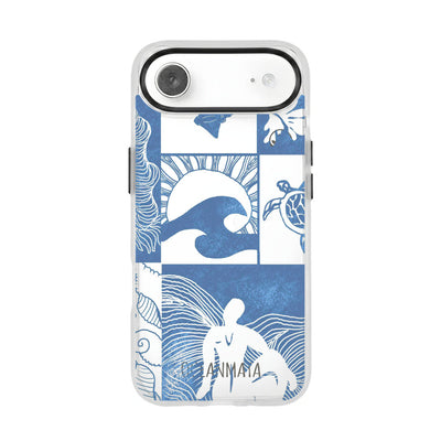 iPhone 17 Air Hülle - Line Art Ocean - "Waves of Balance" - nachhaltig