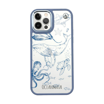 iPhone 12 pro / iPhone 12 Hülle - Wal blau - "WhaleLife" nachhaltig