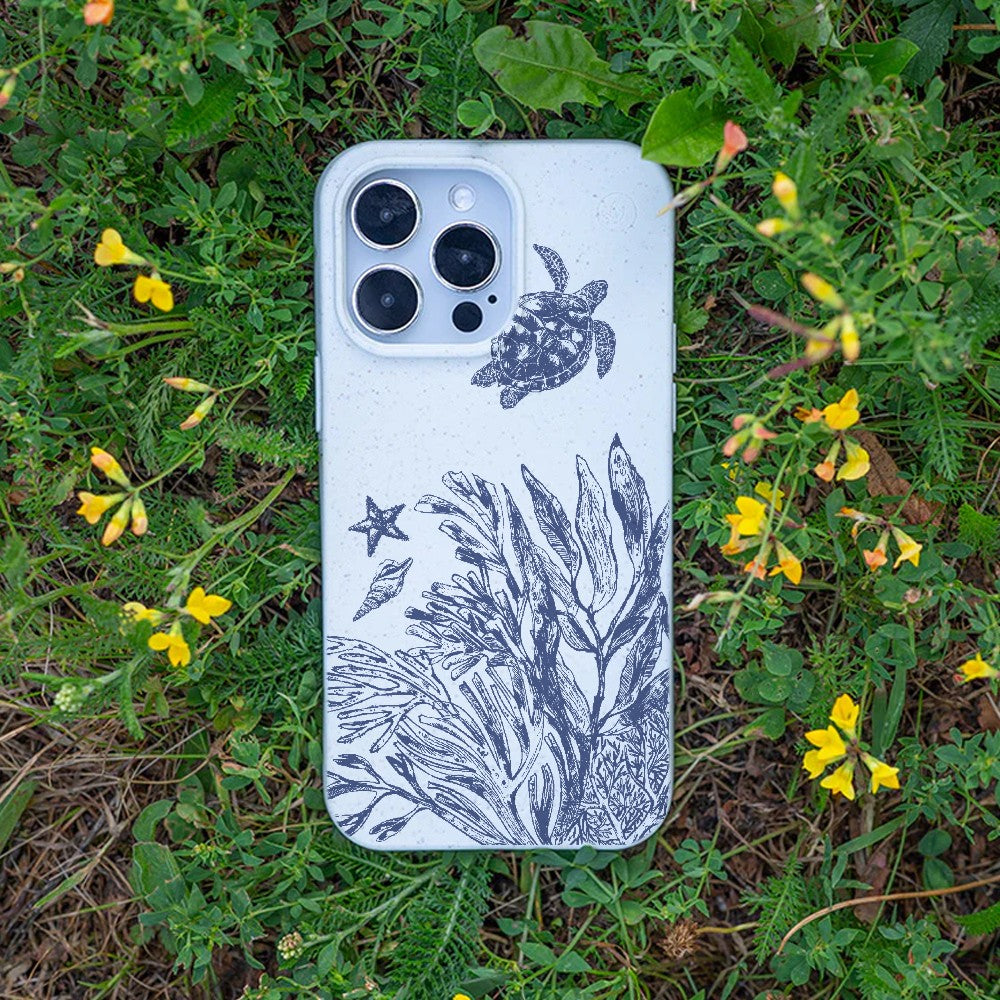 Biologisch abbaubare Handyhülle iPhone 11 pro Whitesilentwaves — kompostierbar — Bonus