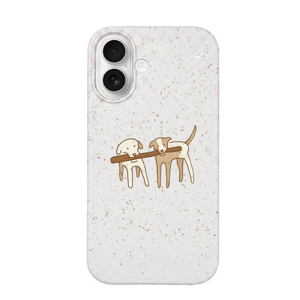 iPhone 17 Hülle - Hunde weiß - "Wuff" - nachhaltig